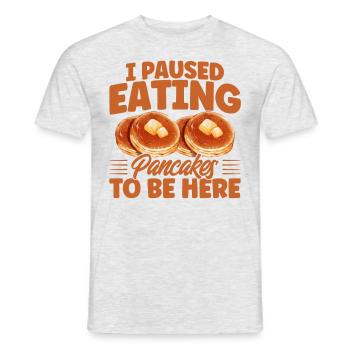 Petit déjeuner Pancakes Fluffy Flat Cake Pank - T-shirt homme - gris chiné - Devant - AI Model Male 178 dark (178cm)