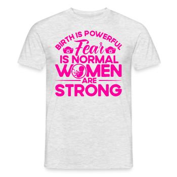 Sage-femme LD Travail Obstétricien Cadeau - T-shirt homme - gris chiné - Devant - AI Model Male 178 dark (178cm)
