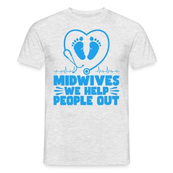 Doula Obstetrician Obstetrician Gift - Men's T-Shirt - heather grey - Front - AI Model Male 178 dark (178cm)