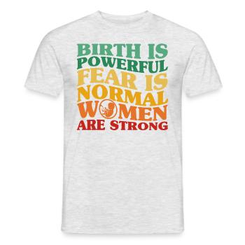 Midwife LD Work Obstetrician Gift - Men's T-Shirt - heather grey - Front - AI Model Male 178 dark (178cm)