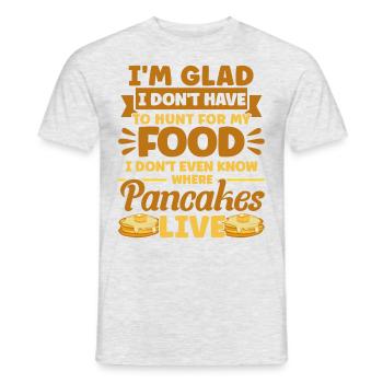 Crêpes Petit déjeuner Crêpes Fluffiger Flachk - T-shirt homme - gris chiné - Devant - AI Model Male 178 dark (178cm)