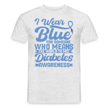 Diabetes cure diabetes month adolescent diabet - Men's T-Shirt - heather grey - Front - AI Model Male 178 dark (178cm)