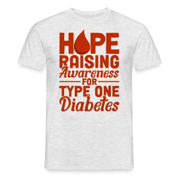 Supporters of Type 1 Diabetes Diabetes Month Dia - Men's T-Shirt - heather grey - Front - AI Model Male 178 dark (178cm)