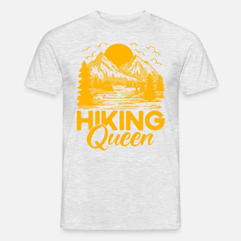 Wanderer Draußen Rucksacktourismus Geschenk - Männer T-Shirt - Grau meliert