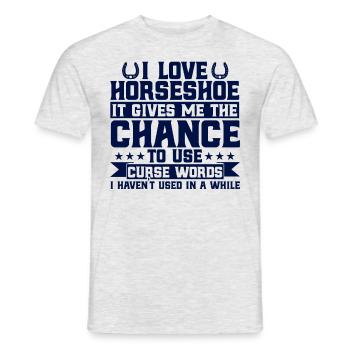 Horseshoe Throwing Horseshoe Throwing Horseshoe Launcher - Men's T-Shirt - heather grey - Front - AI Model Male 178 dark (178cm)