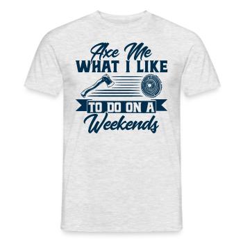 Äxte werfen Axtwerfen Axt Werfer Geschenk - Männer T-Shirt - Grau meliert - Vorne - AI Model Male 178 dark (178cm)