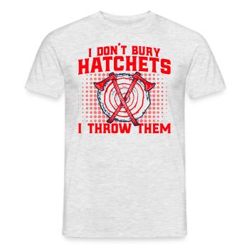 Axe Throwing Axe Throwing Competitions Axe Throwing Ges - Men's T-Shirt - heather grey - Front - AI Model Male 178 dark (178cm)