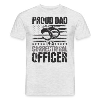 Justizvollzugsbeamter Handschellen Gefängniswärter - Männer T-Shirt - Grau meliert - Vorne - AI Model Male 178 dark (178cm)