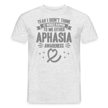 Aphasie Combattants Aphasie Conscience Aphasie Überle - T-shirt homme - gris chiné - Devant - AI Model Male 178 dark (178cm)