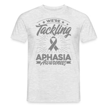 Grey Loop Aphasia Support Aphasia Overl - T-shirt homme - gris chiné - Devant - AI Model Male 178 dark (178cm)