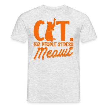 Cat Parents Cat Cats Sayings Gift - Men's T-Shirt - heather grey - Front - AI Model Male 178 dark (178cm)
