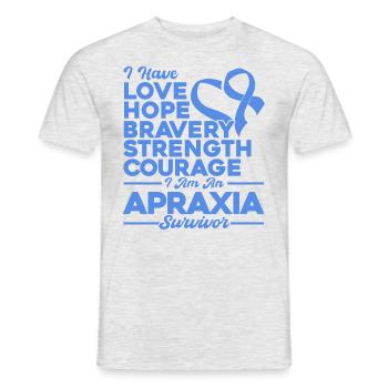 Apraxie Bewusstsein Apraxie Überlebender Blaue - Männer T-Shirt - Grau meliert - Vorne - AI Model Male 178 dark (178cm)