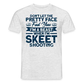 Shooting Club Clay Pigeon Shooting Falling Shooting Gesch - Men's T-Shirt - heather grey - Front - AI Model Male 178 dark (178cm)