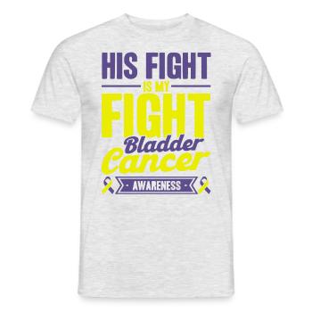 cancer de la vessie conscience cancer de la vessie sous - T-shirt homme - gris chiné - Devant - AI Model Male 178 dark (178cm)