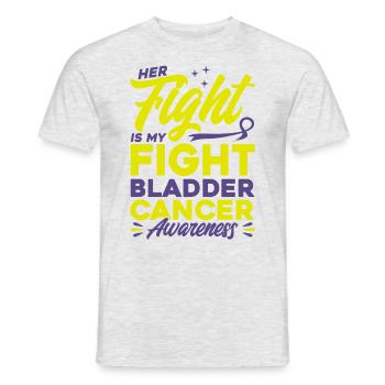 Survivant du cancer de la vessie Cancer de la vessie sous - T-shirt homme - gris chiné - Devant - AI Model Male 178 dark (178cm)