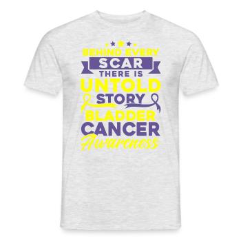 Combattant du cancer de la vessie Survivant du cancer de la vessie - T-shirt homme - gris chiné - Devant - AI Model Male 178 dark (178cm)