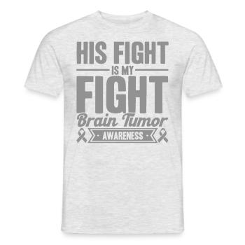 Brain Tumor Awareness Brain Tumor Support Brain - Men's T-Shirt - heather grey - Front - AI Model Male 178 dark (178cm)
