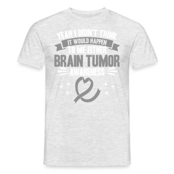 Brain Tumor Fighter Brain Tumor Consciousness Brain Tumor - Men's T-Shirt - heather grey - Front - AI Model Male 178 dark (178cm)