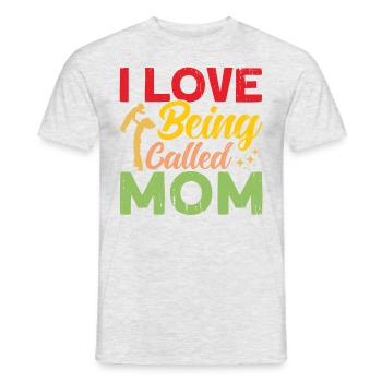 Mom Matching Family Grandmother Gift - Men's T-Shirt - heather grey - Front - AI Model Male 178 dark (178cm)