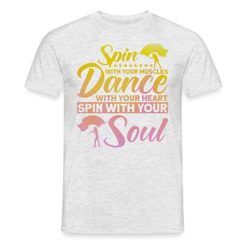 Danse avec ton cœur Flag Guard Gift - T-shirt homme - gris chiné - Devant - AI Model Male 178 dark (178cm)