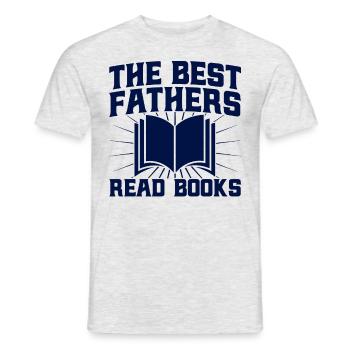 The Best Fathers Read Books Read Book Gift - Men's T-Shirt - heather grey - Front - AI Model Male 178 dark (178cm)