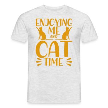 Katzeneltern Katzen Sprüche Katze Geschenk - Männer T-Shirt - Grau meliert - Vorne - AI Model Male 178 dark (178cm)