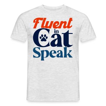 Katzeneltern Katze Katzenmama Geschenk - Männer T-Shirt - Grau meliert - Vorne - AI Model Male 178 dark (178cm)