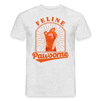 Cat Sayings Cat Cat Lover Gift - Men's T-Shirt - heather grey - Front - AI Model Male 178 dark (178cm)