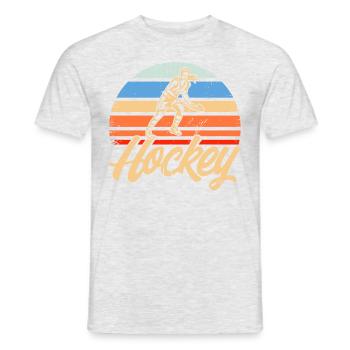 Cadeau de hockey sur gazon - T-shirt homme - gris chiné - Devant - AI Model Male 178 dark (178cm)