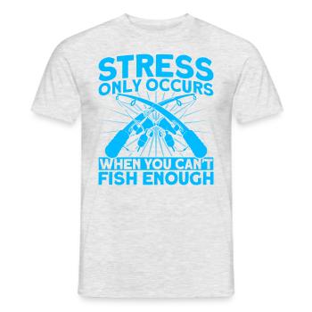If you can't fish enough fishing gift - Men's T-Shirt - heather grey - Front - AI Model Male 178 dark (178cm)