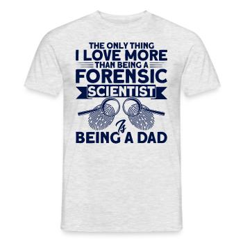 Ich liebe es mehr Vater zu sein Forensische Wissen - Männer T-Shirt - Grau meliert - Vorne - AI Model Male 178 dark (178cm)
