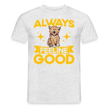 Cat Sayings Cat Cat Lover Gift - Men's T-Shirt - heather grey - Front - AI Model Male 178 dark (178cm)