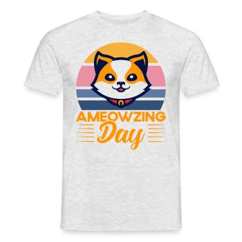 Proverbes de chat Chats Amants Chats Parents - T-shirt homme - gris chiné - Devant - AI Model Male 178 dark (178cm)