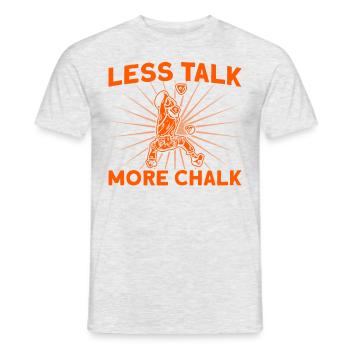 Less talking, more climbing Rock climbing gift - Men's T-Shirt - heather grey - Front - AI Model Male 178 dark (178cm)