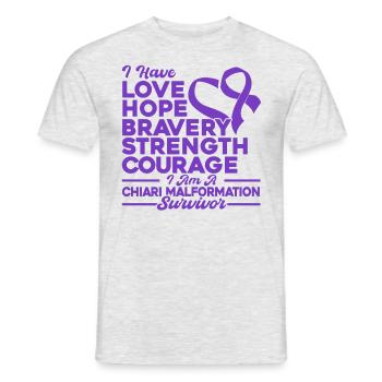 Chiari Malformation Awareness Chiari Malformatio - T-shirt homme - gris chiné - Devant - AI Model Male 178 dark (178cm)