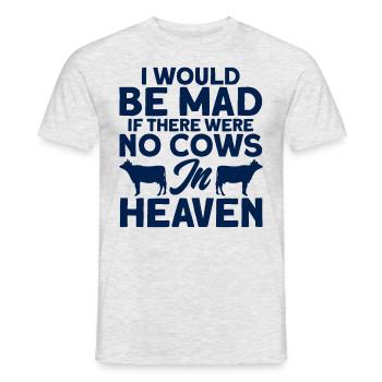 S’il n’y avait pas de vaches au ciel cadeau de vache - T-shirt homme - gris chiné - Devant - AI Model Male 178 dark (178cm)
