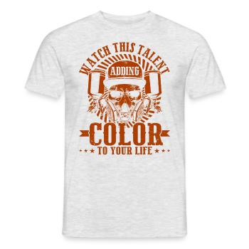 Bringing Color to Your Life Car Paint Gift - Men's T-Shirt - heather grey - Front - AI Model Male 178 dark (178cm)