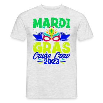 Mardi Gras Cruise Crew 2023 Mardi Gras Geschen - Men's T-Shirt - heather grey - Front - AI Model Male 178 dark (178cm)
