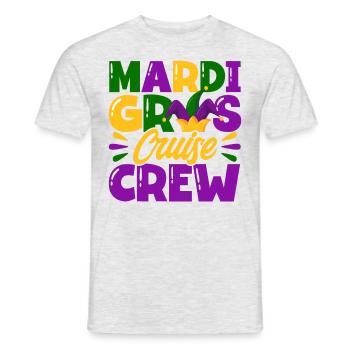 Mardi Gras Cruise Crew Mardi Gras Gift - Men's T-Shirt - heather grey - Front - AI Model Male 178 dark (178cm)