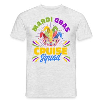 Mardi Gras Cruise Squad Mardi Gras Gift - Men's T-Shirt - heather grey - Front - AI Model Male 178 dark (178cm)