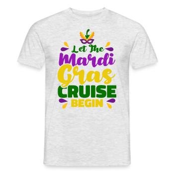 Let the Mardi Gras cruise begin Mardi Gra - Men's T-Shirt - heather grey - Front - AI Model Male 178 dark (178cm)