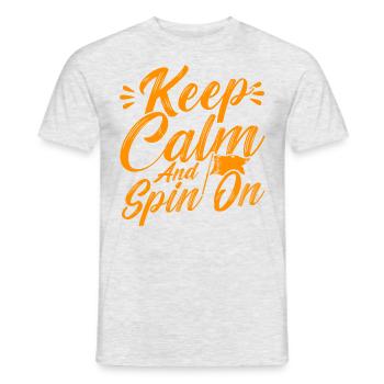 Restez calme et continuez à tourner Garde de drapeau Geschen - T-shirt homme - gris chiné - Devant - AI Model Male 178 dark (178cm)