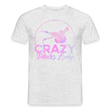 Pilates Crazy Pilates Lady Cadeau - T-shirt homme - gris chiné - Devant - AI Model Male 178 dark (178cm)