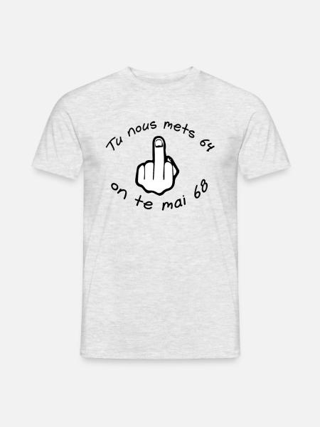 Retraites - T-shirt homme - gris chiné