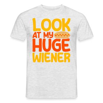 They made my huge sausage to Hot Dog - Men's T-Shirt - heather grey - Front - AI Model Male 178 dark (178cm)