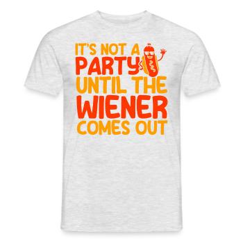 It's not a party until the hot dog gift - Men's T-Shirt - heather grey - Front - AI Model Male 178 dark (178cm)