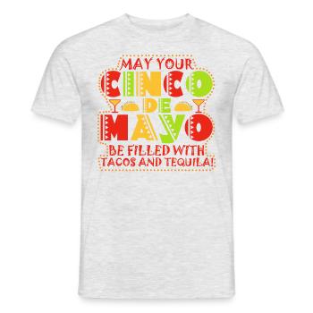 Viva Mexico Cinco De Mayo Party 5 De Mayo Geschenk - Männer T-Shirt - Grau meliert - Vorne - AI Model Male 178 dark (178cm)