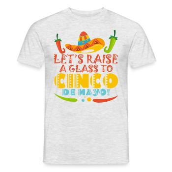 Cinco De Mayo Party Viva Mexico Cinco De Mayo Lehr - Men's T-Shirt - heather grey - Front - AI Model Male 178 dark (178cm)