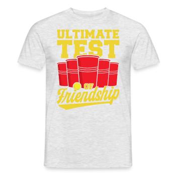 Beer Pong Champion The Ultimate Test of the Freunds - Men's T-Shirt - heather grey - Front - AI Model Male 178 dark (178cm)