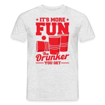 Campeón de Beer Pong Es más divertido emborracharse - Camiseta hombre - gris jaspeado - delante - AI Model Male 178 dark (178cm)